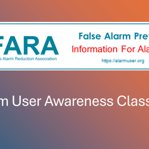 FARA Alarm User Awareness Class