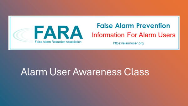 FARA Alarm User Awareness Class | FARA